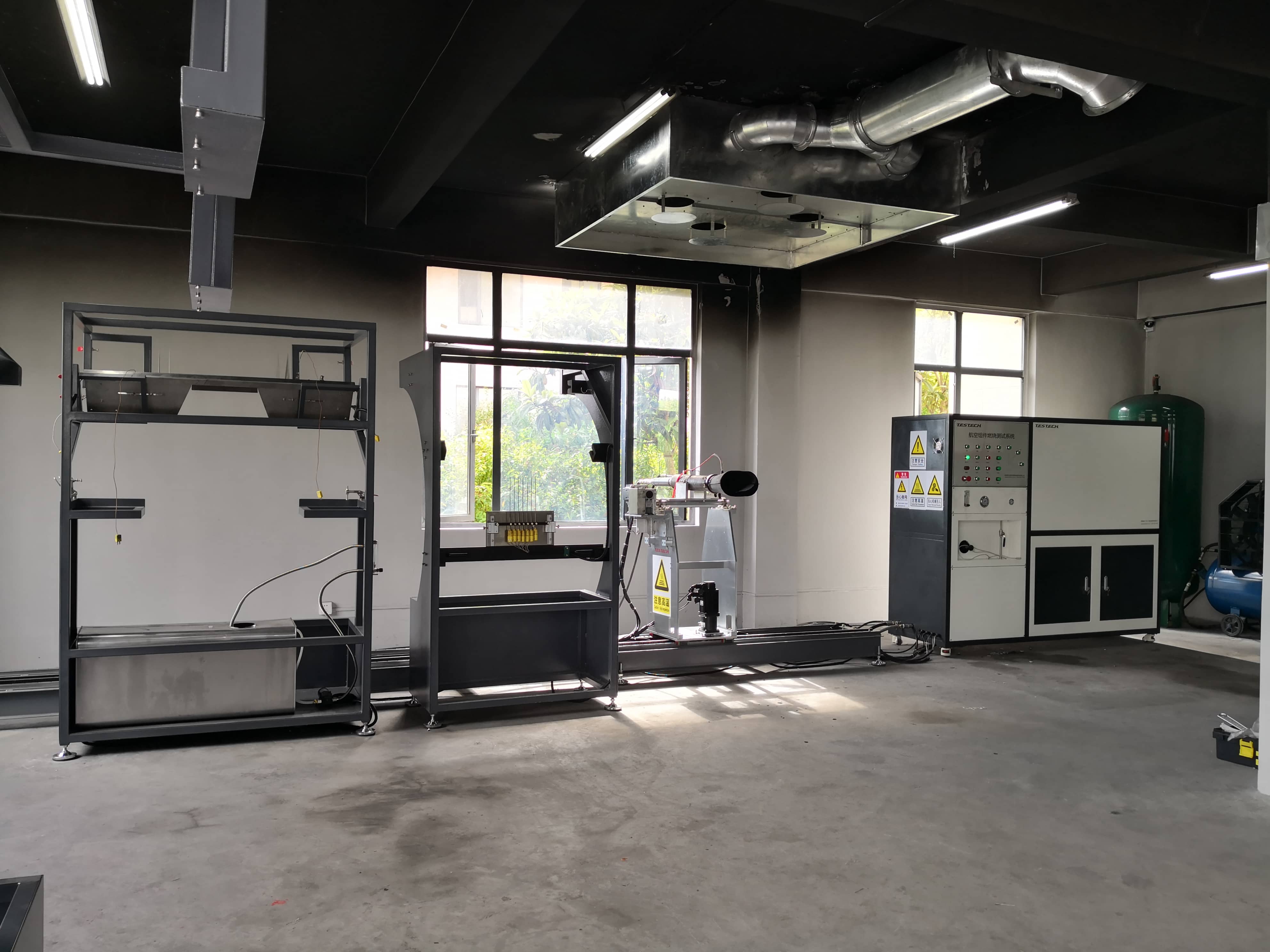 Aircraft Component Combustion Testing System